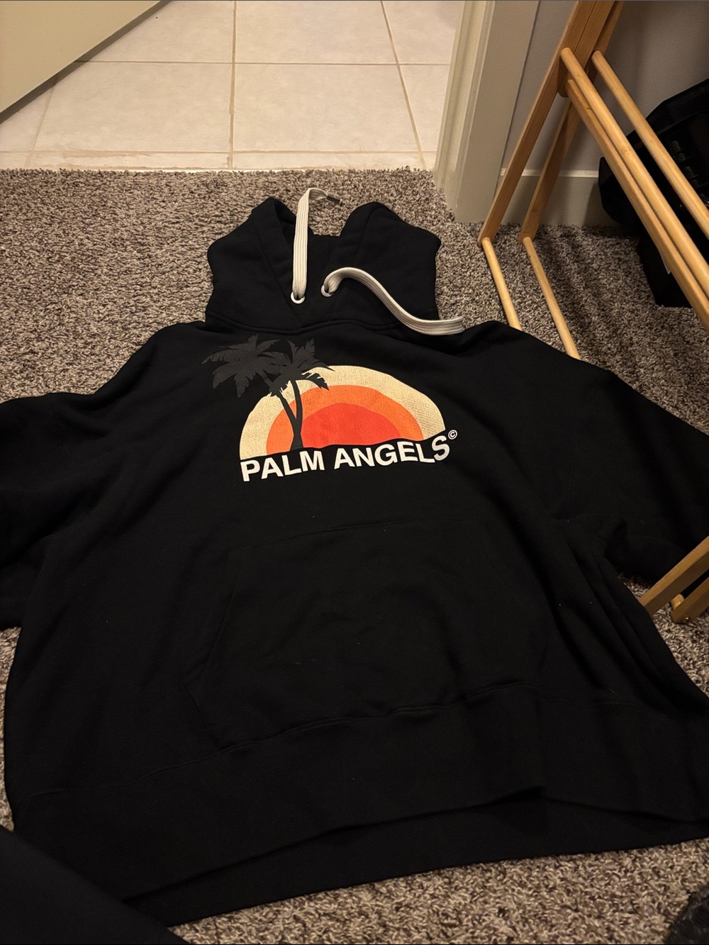 Hoodie with Palm Angels logo